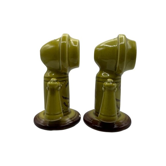 Vintage Arizona Grand Canyon State Ceramic Salt & Pepper Shaker Set Telephones - Picture 4 of 7